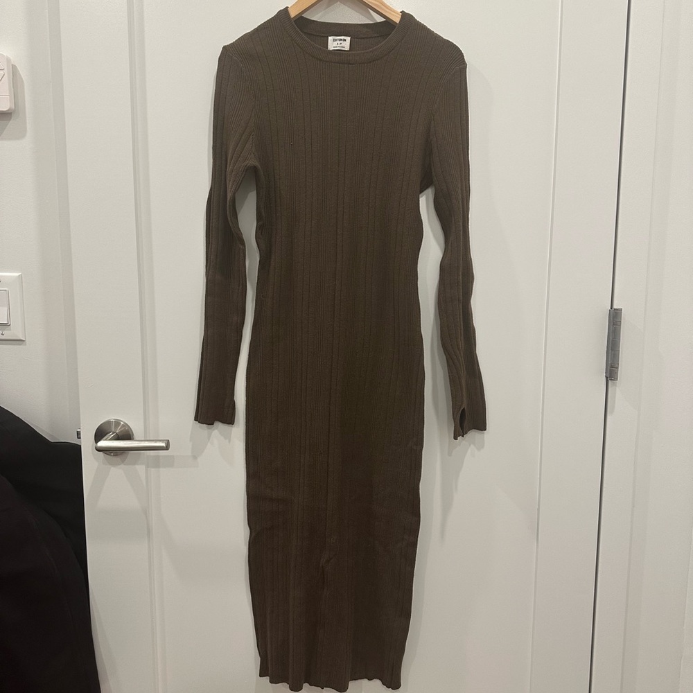 Cotton On - Ultimate Knit Midi Dress, brown, S